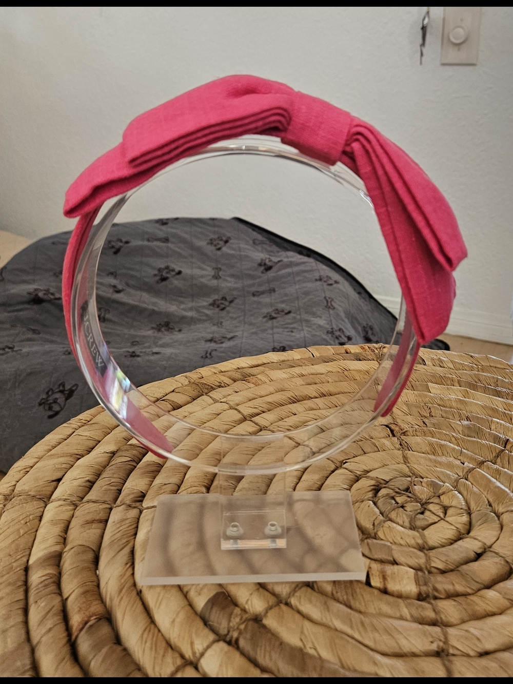 J Crew Pink Bow Headband for Women - NEW!